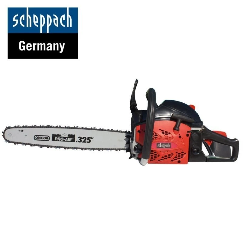 Бензинов верижен трион Scheppach, CSP5300, 2.2 kW, Червен/Черен